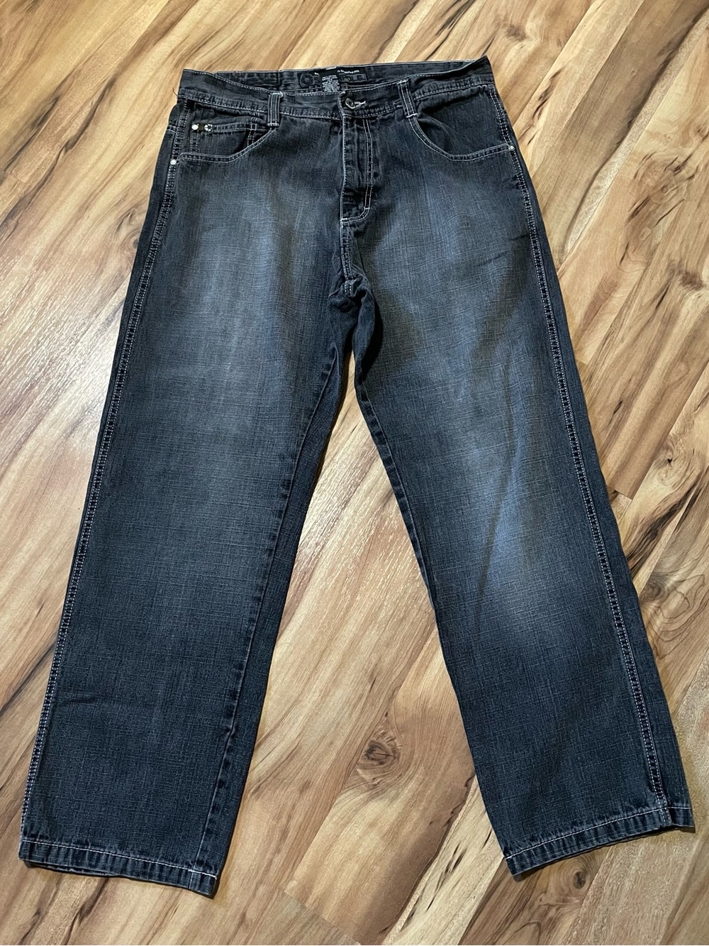 VTG Southpole 4180 Black Baggy Skater Jeans Mens 36x30 Y2K Hip Hop Cyber